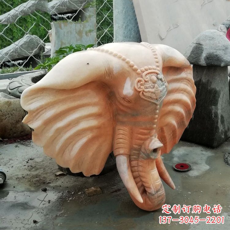 长春精美大象头雕塑