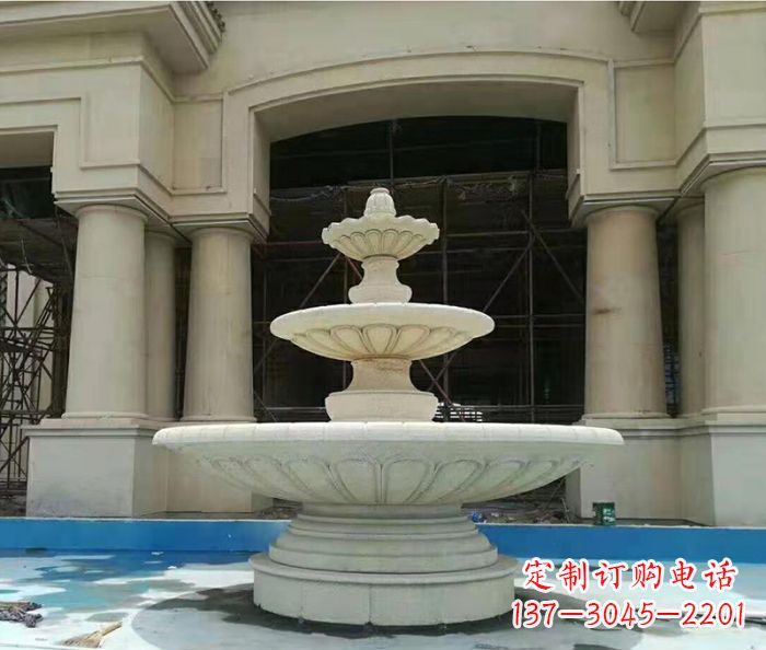 长春别墅景观多层喷泉石雕 (3)