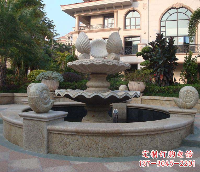长春别墅景观多层喷泉石雕