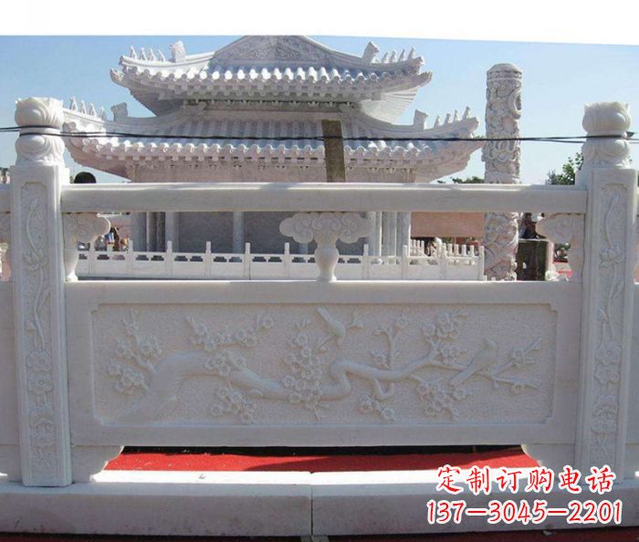 长春汉白玉石栏板精美、细腻、质感十足