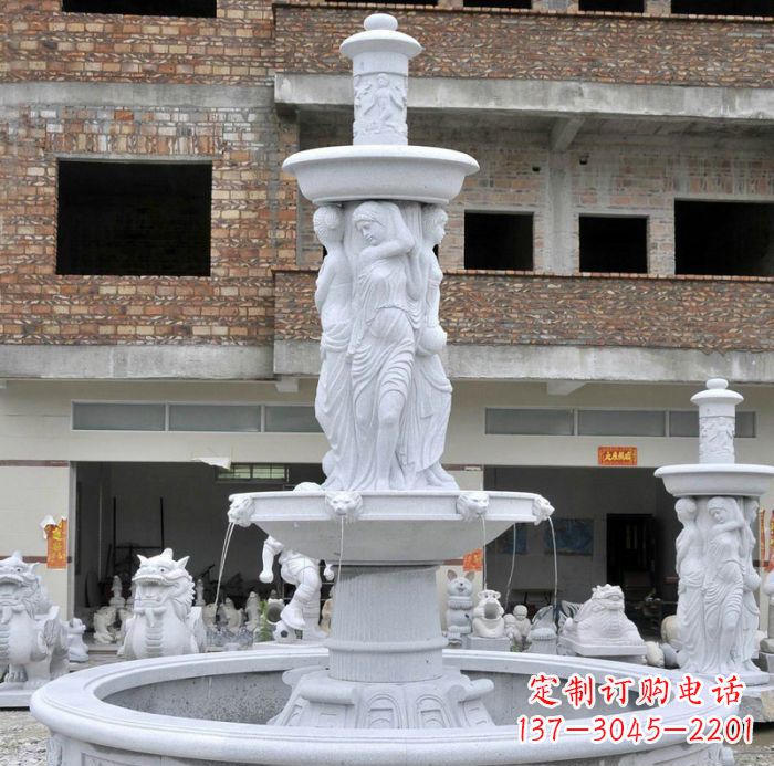 长春精美绝伦的喷泉石雕