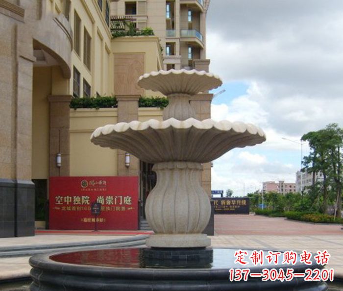 长春喷泉石雕精美的欧式园林装饰