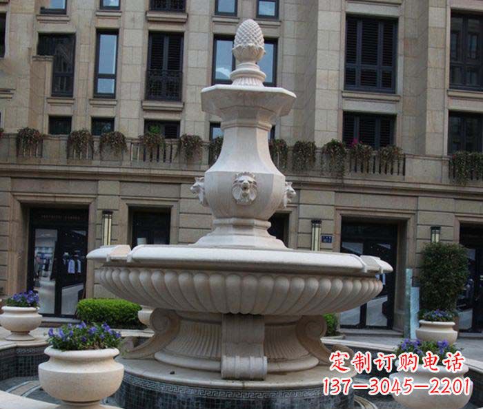 长春欧式喷泉石雕恢弘壮观的水景装置