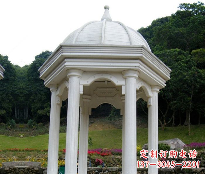 长春别墅景观欧式石雕凉亭 (2)