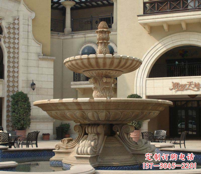 长春别墅景观石雕大型喷泉雕塑 (2)
