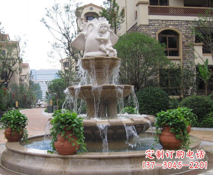 长春天使之泉——别墅景观石雕