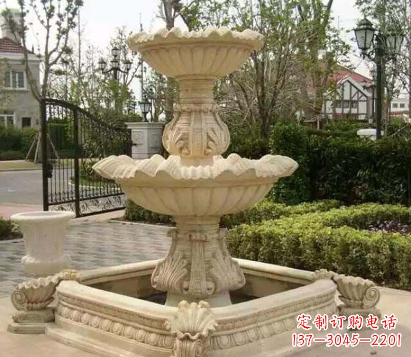 长春别墅庭院喷泉石雕
