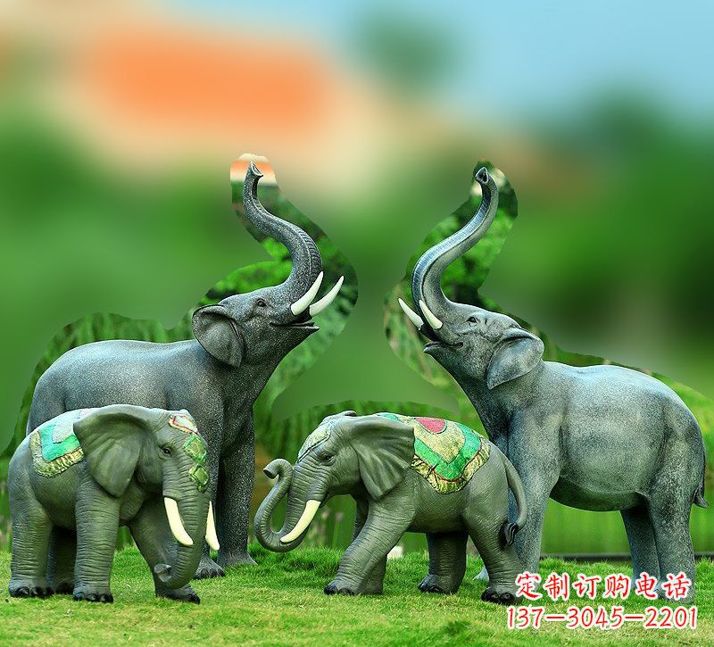 长春玻璃钢大象雕塑——把大象的优雅带入现代
