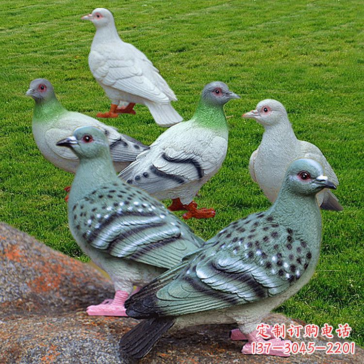 长春玻璃钢雕塑和平鸽