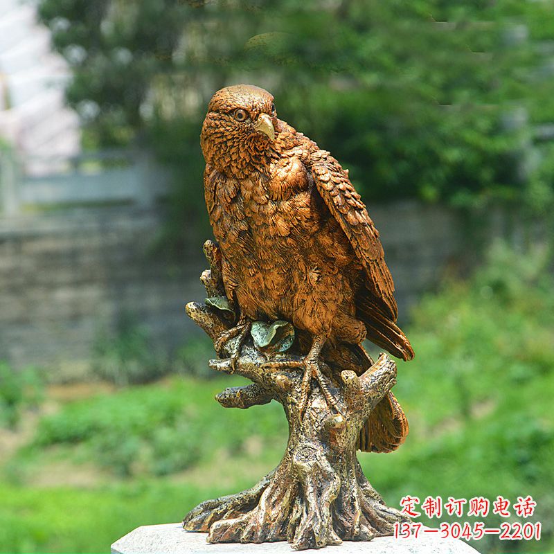 长春玻璃钢仿铜老鹰雕塑