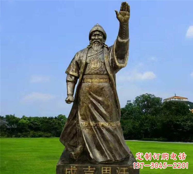 长春玻璃钢成吉思汗雕塑