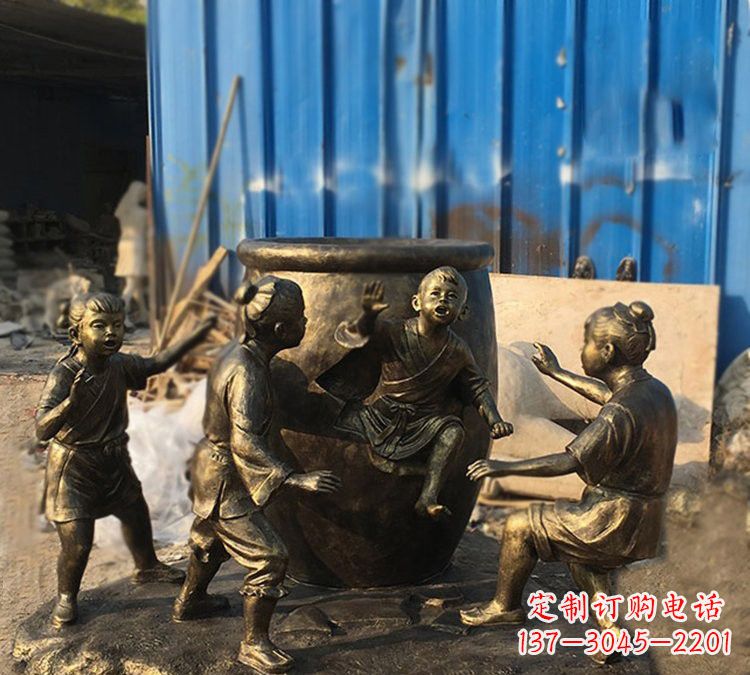 长春司马光雕塑以玻璃钢仿铜创作