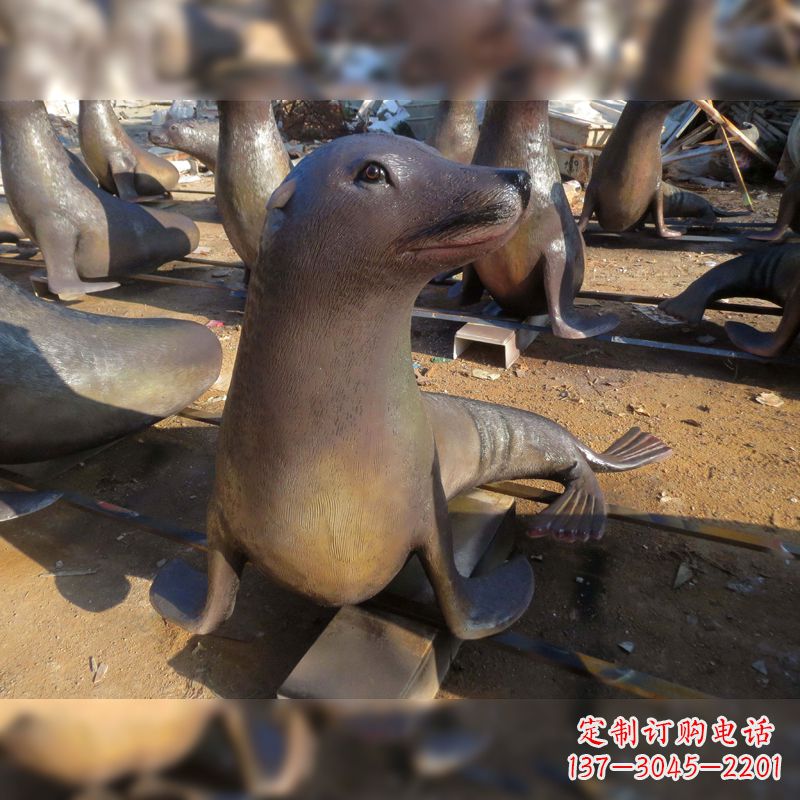 长春玻璃钢海豹雕塑——精美的艺术品