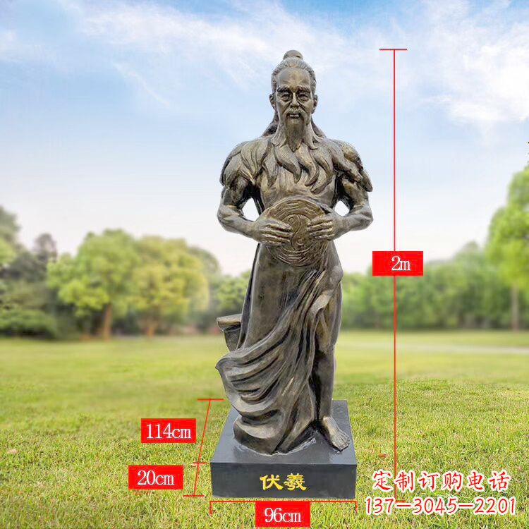 长春伏羲玻璃钢雕塑传承中华文化的精神家园