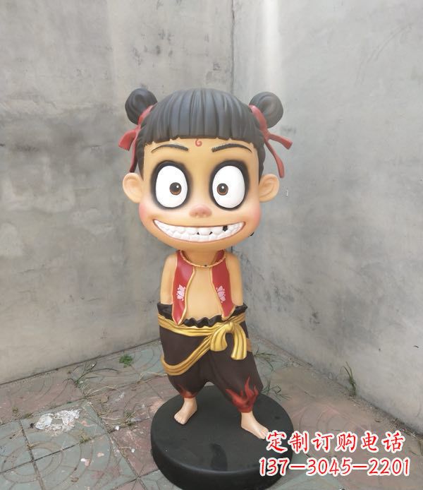 长春玻璃钢雕刻的神话传说——哪吒