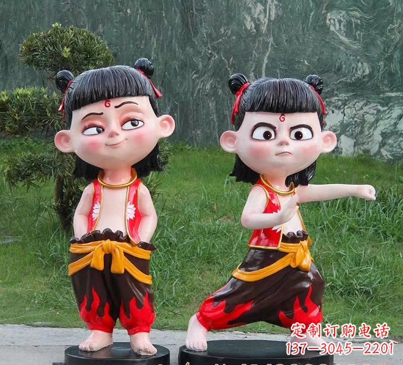长春哪吒玻璃钢卡通人物雕塑的象征