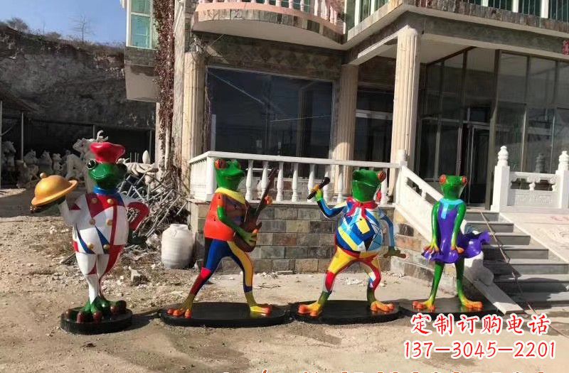 长春玻璃钢卡通青蛙雕塑