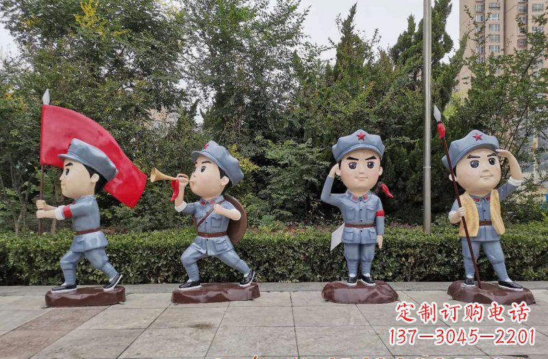 长春红军雕塑象征着中国革命的精神