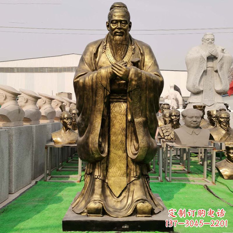 长春玻璃钢制孔子雕塑