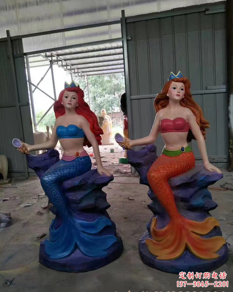 长春玻璃钢美人鱼雕塑——精美的艺术作品
