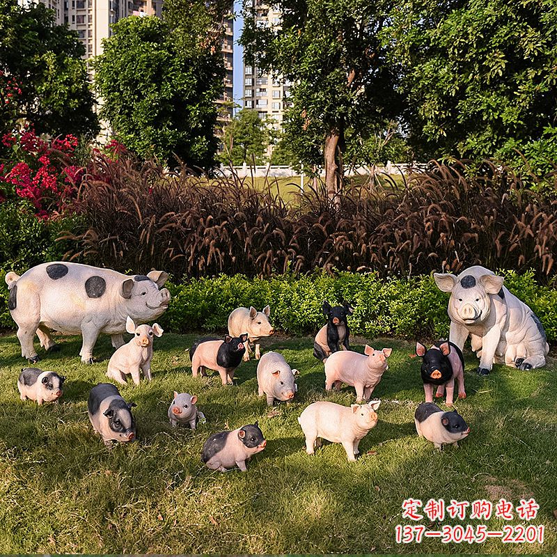 长春玻璃钢树脂仿真动物雕塑——公园农家院精美装饰