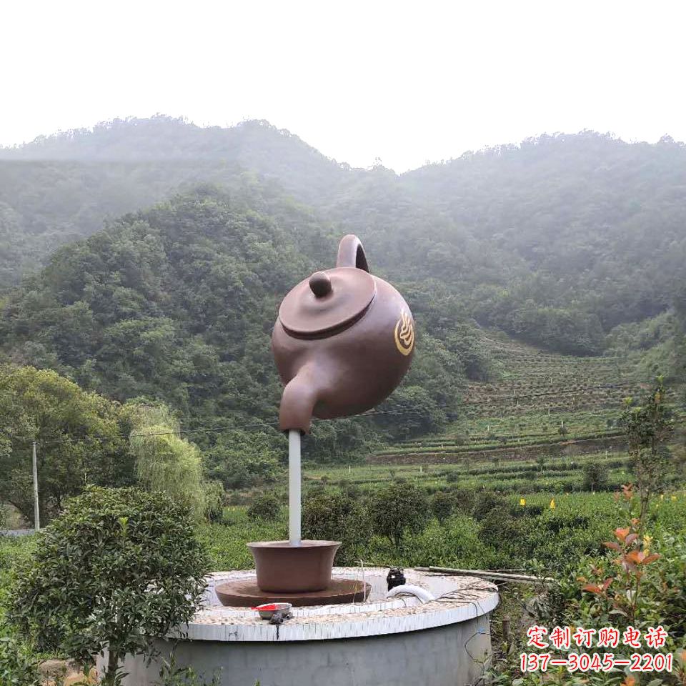 长春玻璃钢天壶喷泉精致而神奇的雕塑