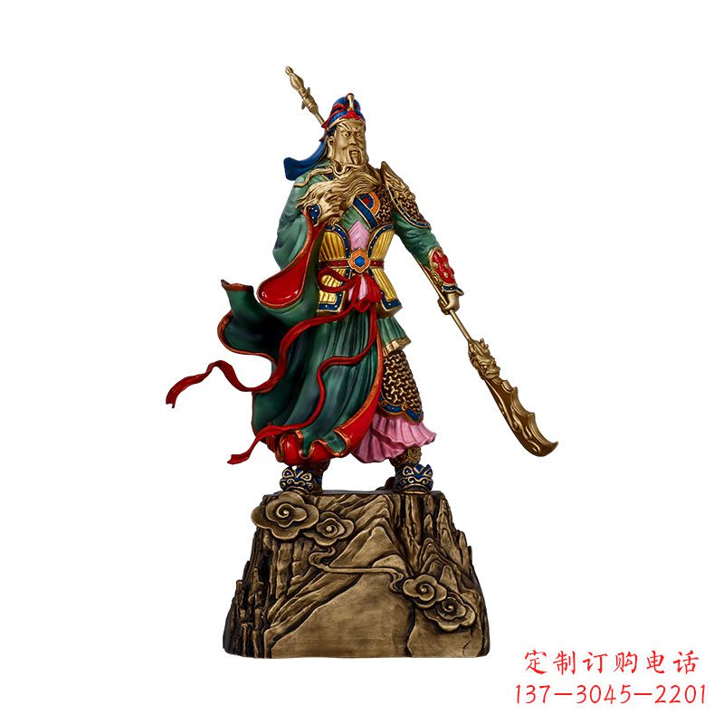 长春玻璃钢制关羽雕塑