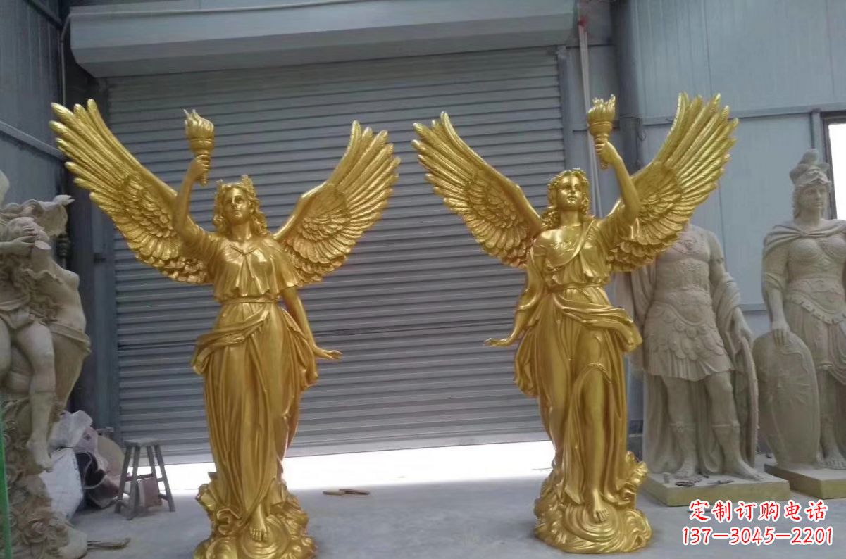 长春玻璃钢天使西方人物雕塑之美