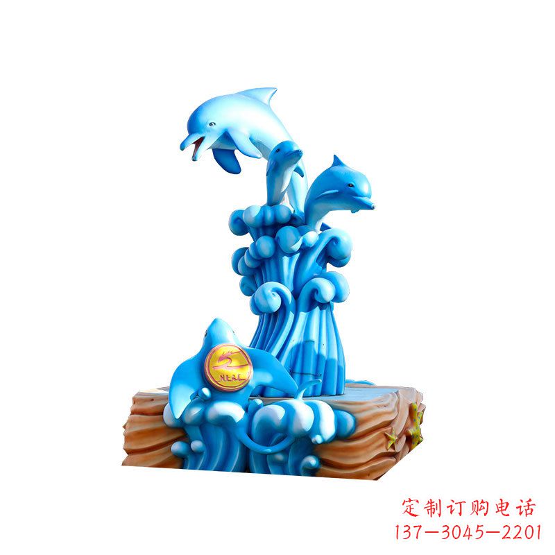 长春玻璃钢海豚雕塑精美可爱的海洋宝藏