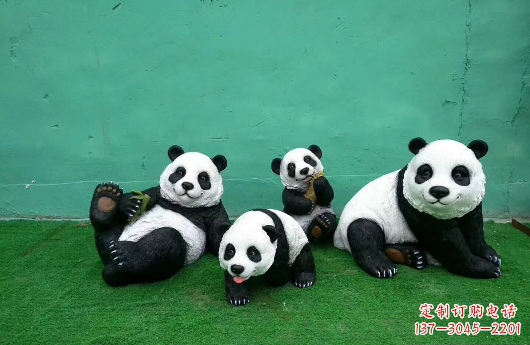 长春玻璃钢熊猫雕塑传承中华文化