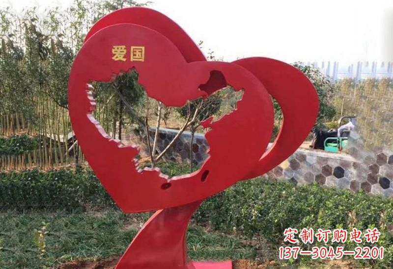 长春不锈钢爱国镂空中国地图雕塑