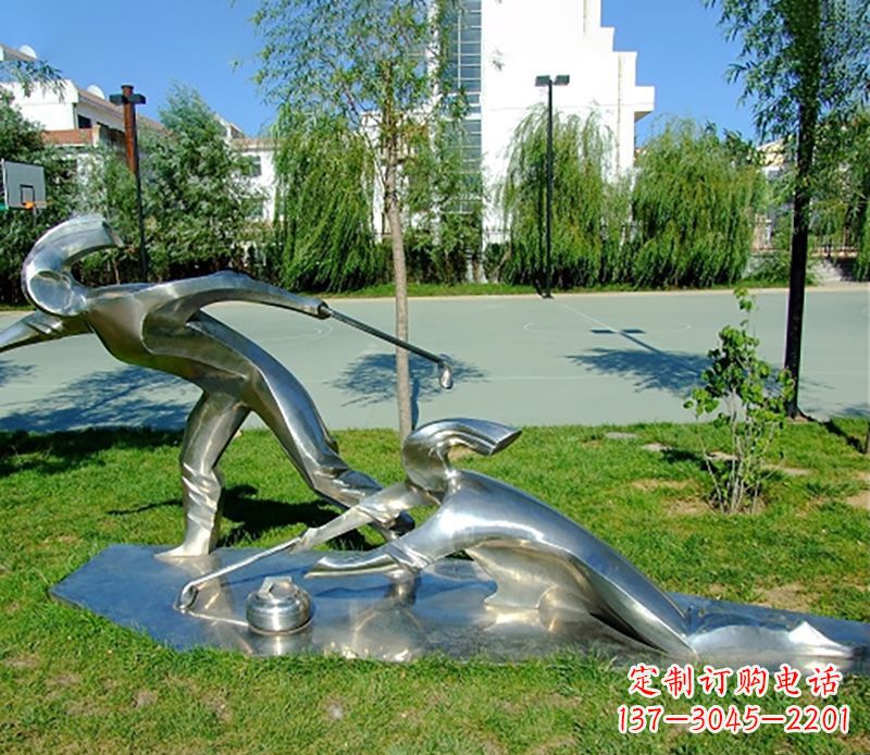 长春不锈钢冰壶雕塑艺术与实用的完美结合