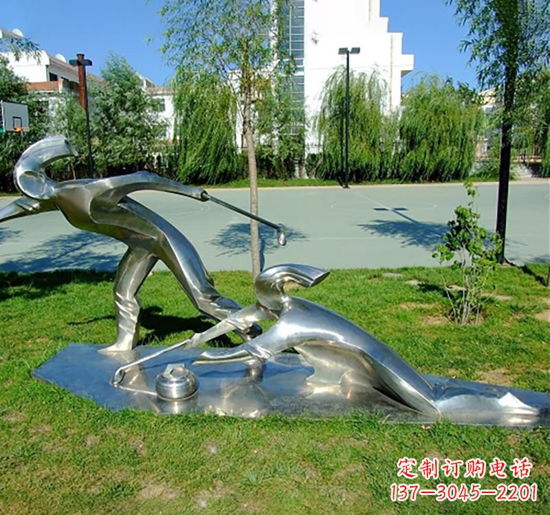 长春不锈钢冰壶雕塑——一种艺术形式