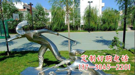长春不锈钢冰壶雕塑艺术与运动的完美结合