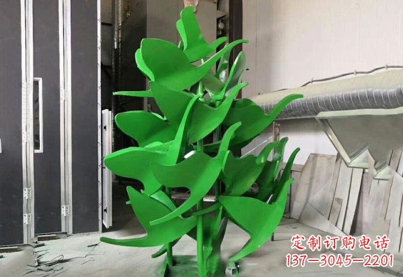 长春不锈钢彩色抽象大雁雕塑