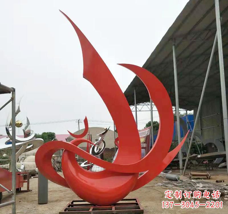 长春不锈钢彩色凤凰雕塑2