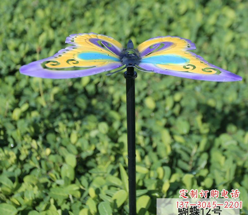 长春不锈钢彩色蝴蝶雕塑点缀园林的艺术之美