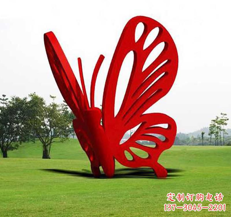 长春不锈钢草坪蝴蝶雕塑