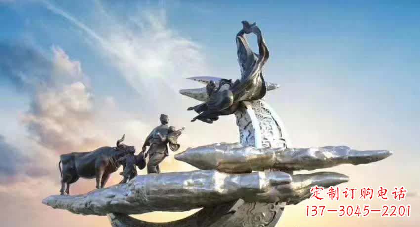 长春不锈钢嫦娥奔月雕塑
