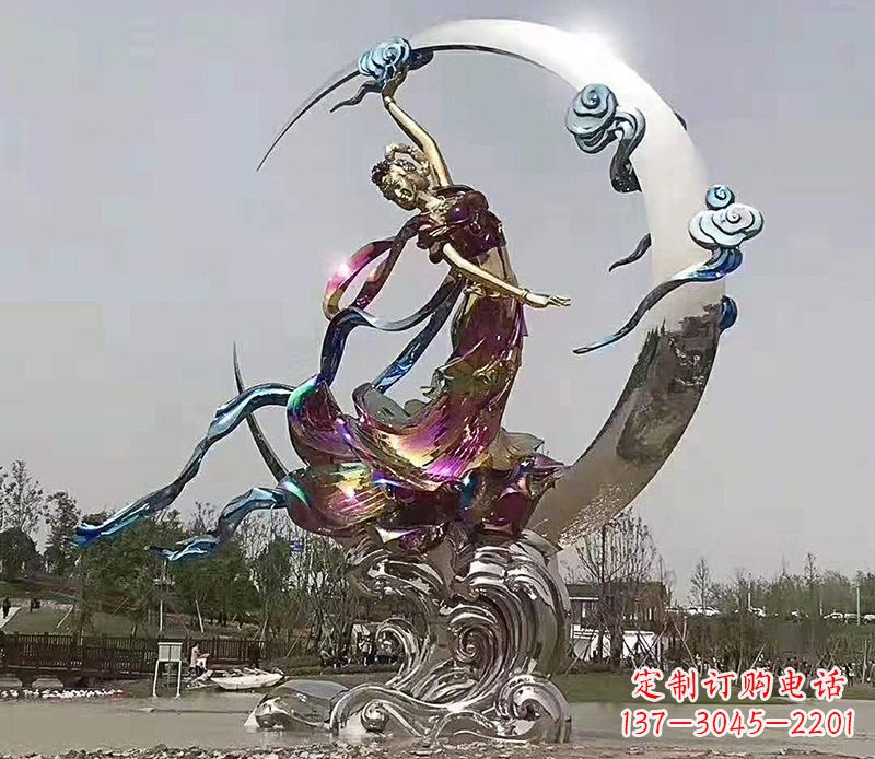 长春不锈钢嫦娥奔月雕塑