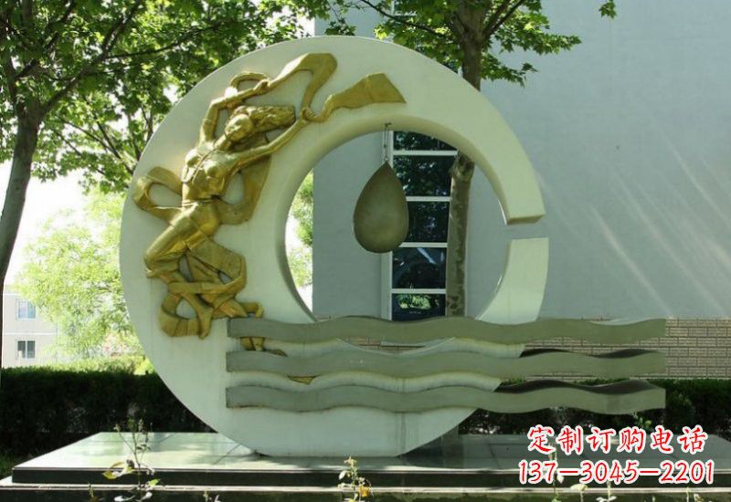 长春不锈钢嫦娥奔月雕塑——传承中华文化