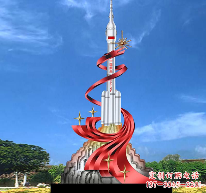 长春嫦娥飞天——不锈钢嫦娥雕塑
