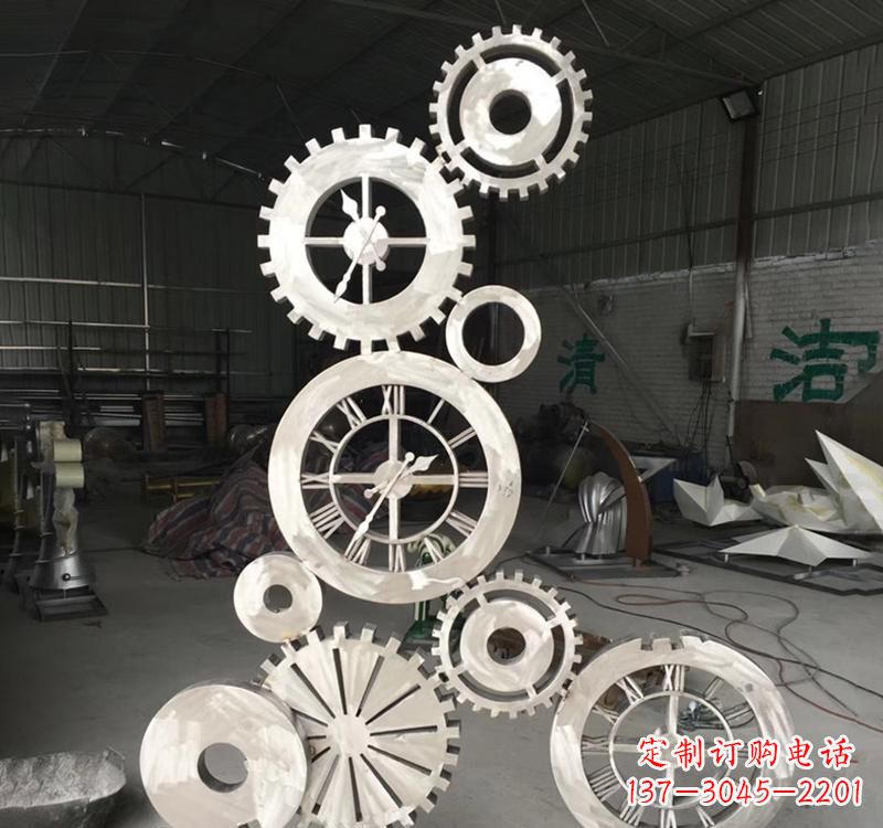 长春不锈钢齿轮景观雕塑