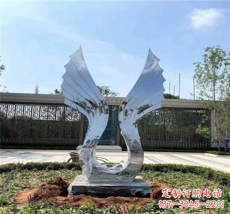 长春不锈钢翅膀雕塑2
