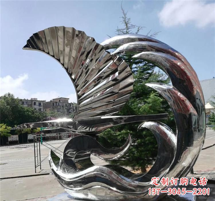 长春不锈钢翅膀雕塑艺术之羽
