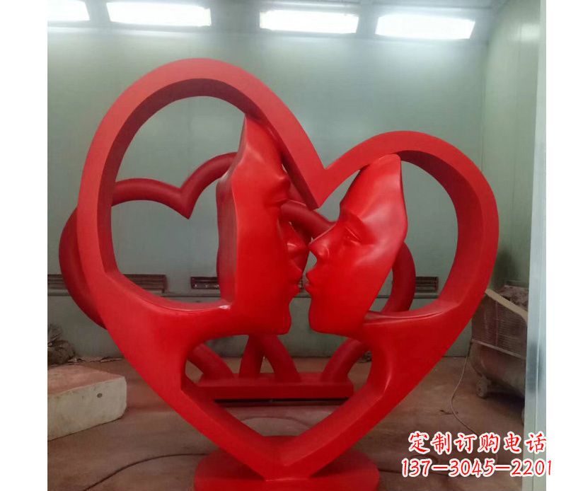 长春不锈钢爱心情侣雕塑