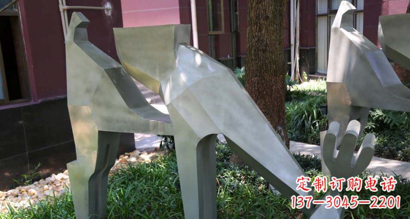 长春精美的不锈钢梅花鹿雕塑