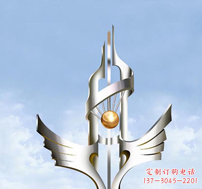 长春以不锈钢为材料的翅膀雕塑