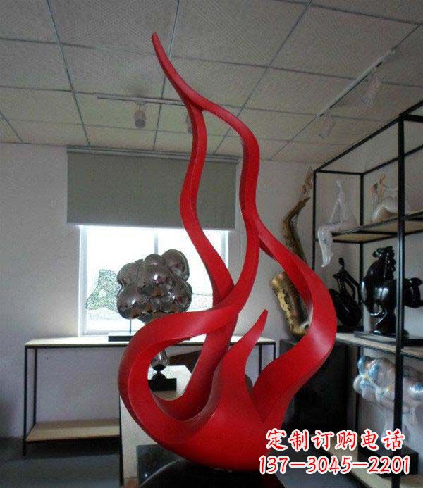 长春精致不锈钢火苗雕塑