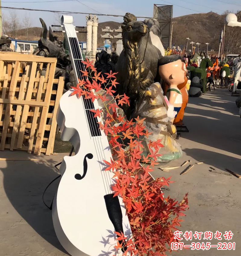 长春不锈钢大提琴雕塑—精致的艺术精品